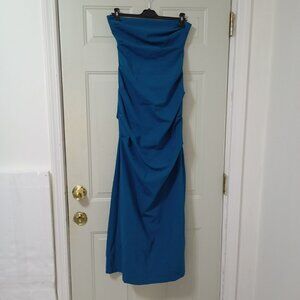Nicole Miller Strapless Ruched Evening Gown Size 6 Womens